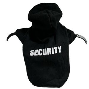 Dog‎ clothes sweatshirt black hoodie medium security funny cute warm popover